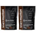 Kit: 2kg Whey Protein Concentrado - 100% Importado - Soldiers Nutrition