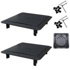 Kit 2un Arandela Quadrada 6 Polegadas Som Ambiente Teto Gesso e Parede Sem Alto Falante - Preta