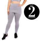 Kit 2un Calça Mosaico Com Saia Para Treino Academia Cardio