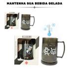 Kit 2Un Caneca Copo Gel 300ml Isolante Térmico Chopp Cerveja Time Clube Escudo Vasco Oficial Selo - BRASFOOT