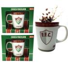 Kit 2Un Caneca Xicara Branca Porcelana Premium 300Ml Café - Brasfoot