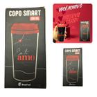 Kit 2Un Copo Viagem Térmico Plástico Preto Smart 200Ml Café