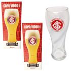 Kit 2Un Copo Vidro Joinville Grande 680ml Copão Chopp Cerveja Time Clube Internacional Oficial