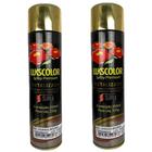 Kit 2uni Spray Premium Metalizada Dourado 350ml - Lukscolor
