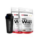 KIT 2x 100% Like Whey 1.8kg + Coqueteleira - Bodybuilders