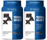 Kit 2x 100% Whey Protein Concentrado pote 900g Max Titanium