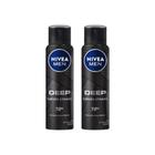 Kit 2X 150ml Desodorante Nivea Men Deep Original Aerosol Antitranspirante 48h