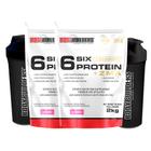 KIT - 2x 6 Six Protein c/ ZMA - 2kg + 2x Coqueteleira - Bodybuilders