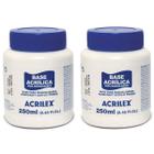 Kit 2x Base Acrílica Artesanato 250ml Acrilex Madeira MDF