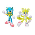 Kit 2x Boneco Sonic The Hedgehog Articulado 10cm - Sonic e Tails - Candide