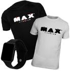 Kit 2x Camiseta Max Titanium Preta + Branca Blusa Roupa