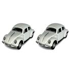 Kit 2x Carrinho de Coleção Fusca Branco - AP TOYS