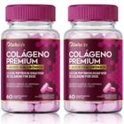 Kit 2x Colágeno Premium com Ácido Hialurônico 2,5g de Peptídeos Bioativos por Dose, Sem Glúten, Sabor Tutti-Frutti