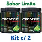 Kit 2X Creatina Monohidratada Creatine Turbo Black Skull 300g - Energia - Força - Ganho de Massa Muscular