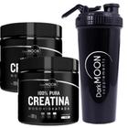 Kit 2x Creatina Monohidratada Pura 300g - Darkmoon + Coqueteleira Darkmoon