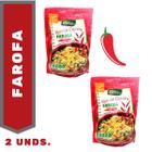 Kit 2x Farofa Bom gosto Temperada Pedaços Alho Picante