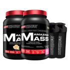 Kit 2X Hipercalórico Amazing Mass 1,5Kg + 2X Shaker - Bodybuilders