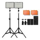 Kit 2x Iluminador Refletor Led Bateria Fotografia Vídeo 11w