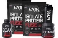 Kit 2x Isolate Protein Fuse 900g + Creatina 150g + Bcaa 3:1:1 + Coqueteleira Dark Lab