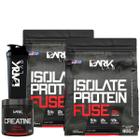 Kit 2x Isolate Protein Fuse + Creatina 300g + Coqueteleira 700ml Dark Lab