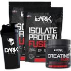 Kit 2x Isolate Protein Fuse + Creatina Fuse 300g + Coqueteleira 700ml Dark Lab