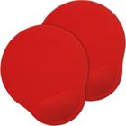 Kit 2x Mouse Pad de Espuma Leve TopGet Vermelho