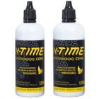 Kit 2x óleo lubrificante corrente bike cera X-Time 120 ml