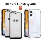 Kit 2x Películas 3D de Vidro + Capa Capinha Transparente Anti Impacto Para Samsung Galaxy A06 - LXL