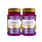 Kit 2x POLIVIT CABELO & UNHA 30 CAPS 600MG - HERBOLAB