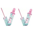 Kit 2x Prendedor de Chupeta Buba Animal Fun Unicornio