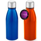 Kit 2x Squeeze Alumínio 500 ml Wave TopGet Azul e Vermelho