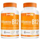 Kit 2x Vitamina B12 Metilcobalamina Suplemento 120 Cápsulas Concentrado 500mg