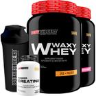 Kit 2x Waxy Whey 2kg + Power Creatina 100g + Coqueteleira - Bodybuilders