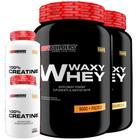 Kit 2x Waxy Whey 900g + 2x Creatina Monohidratada 100% Pura 300g - Bodybuilders