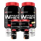 Kit 2x Waxy Whey 900g + 2x Power Creatina 100g + 2x Glutamina 300g + 2x BCAA 4,5 100g - Bodybuilders