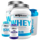 Kit 2x Whey Foods 900g + BCAA 100g + Creatine Foods 100g + Coqueteleira 600ml BRNFOODS - BRN FOODS