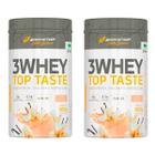 Kit 2x whey protein 3w top taste 900g body action