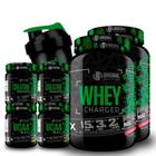 Kit 2x Whey Protein Charged + 2x Creatina + 2x Bcaa + Shaker