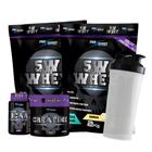 Kit 2X Whey Protein Dark Insane 2Kg + Creatina 300g + Bcaa 100 caps + Coqueteleira 600ml - Pro Effect