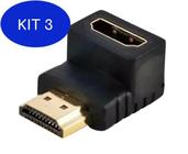 Kit 3 Adaptador Hdmi Em L - Nobre