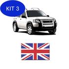 Kit 3 Adesivo Bandeira Resinada Land Rover Reino Unido Inglaterra