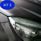 Kit 3 Adesivo Envelopamento Automotivo Fibra De Carbono