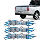 Kit 3 Adesivos Super Surf Saveiro Parati Gol 2003/2008 Cinza