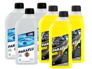 Kit 3 Aditivo Paraflu Amarelo Concentrado + 3 Agua Desmineralizada