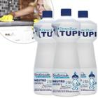 Kit 3 Álcool líquido Tupi Zerobac Neutro Litro Elimina 99,9% dos Germes e Bactérias Limpeza em Geral