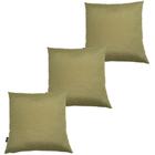 Kit 3 Almofadas Impermeável Antimofo Antiácaro Verde Oliva Área Externa 45cmx45cm