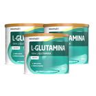 Kit 3 Aminoácido L-Glutamina 300g 100% Pura Maxinutri