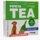 Kit 3 Anti Pulga Pipeta Tea Cães 5,1 Á 10kg Caixa C/3 Pipeta