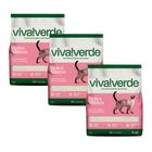 Kit 3 Areia Higiênica Biodegradável para Gatos Petfive / Viva Verde Vida Descomplicada 4kg