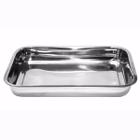 Kit 3 Assadeira Forma Retangular Alta Aço Inox 32 X 22 X 4Cm - Kehome